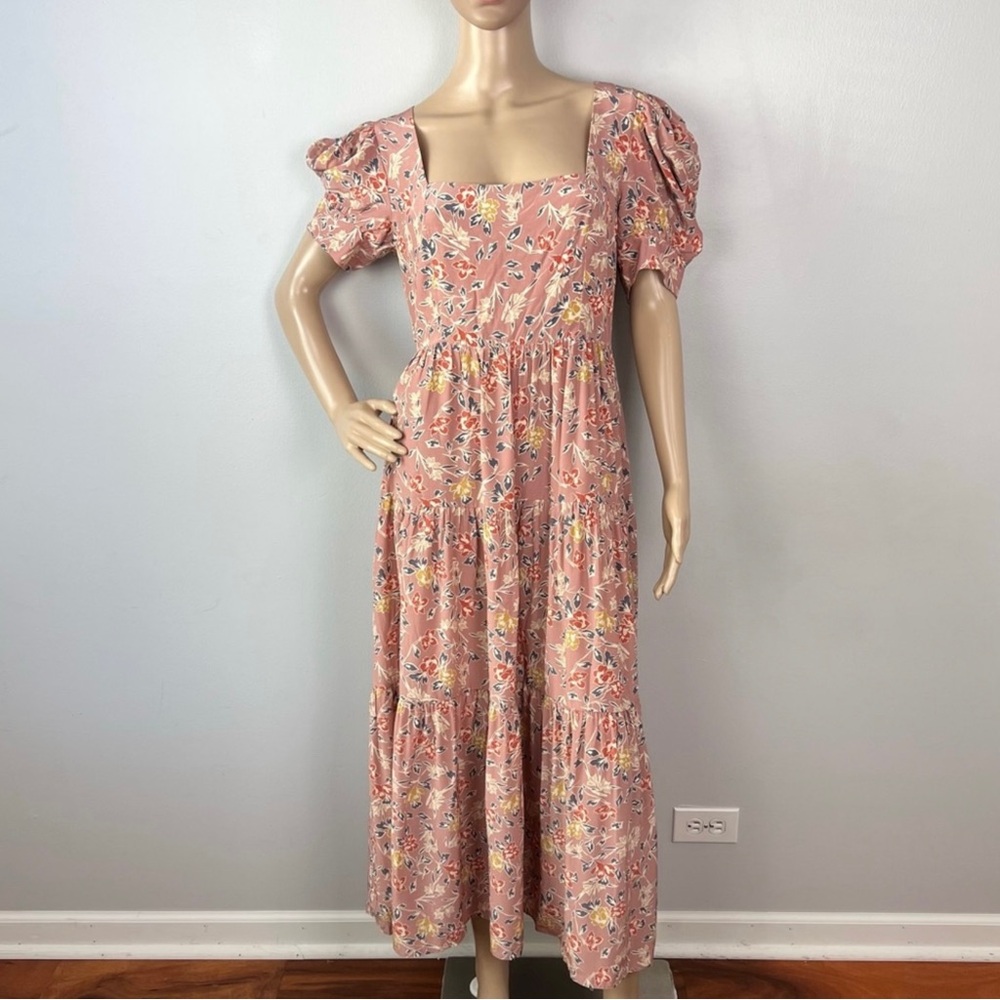 NEW YUMI KIM PINK FLORAL PRINT MIDI DRESS - Picture 2 of 9